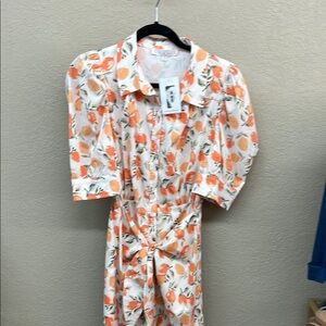 NWT Karlie Orange and White Dress Medium